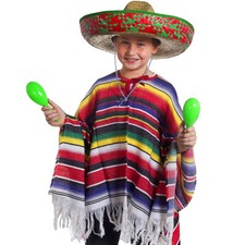 CHILD MEXICAN PONCHO WILD