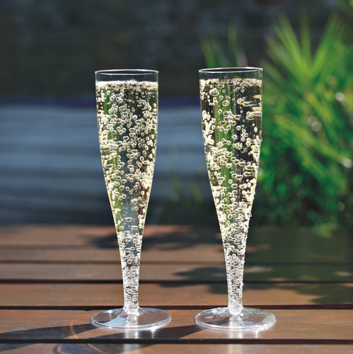 Clear champagne flutes - 50,