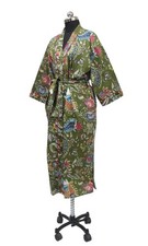Screen print long kimono - screen,