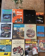 A collection of three vintage hardback motoring, automobile, or motorcycle books
