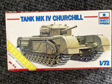 ESCI 1/72 British Tank MK IV CHURCHILL model kit, complete, STARTED