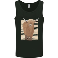 A Chilled Highland Cow Mens Vest Tank Top