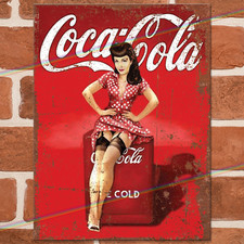 COCA COLA PIN UP GIRL Metal