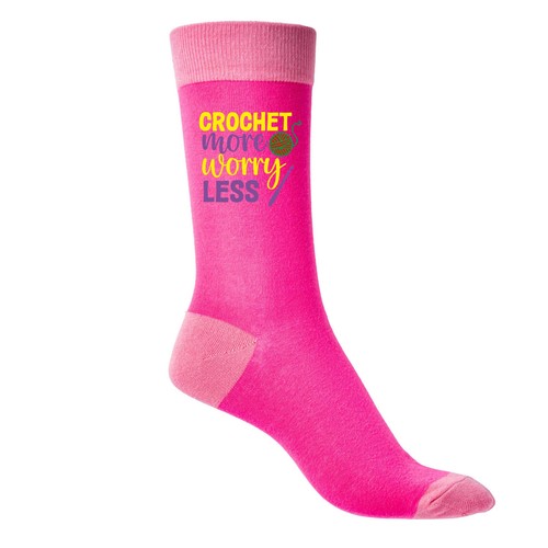 Crochet more ladies pink socks - more,