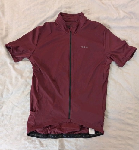 Triban maroon cycling top - triban,