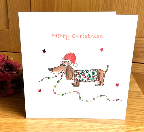 Merry christmas card funny - merry,