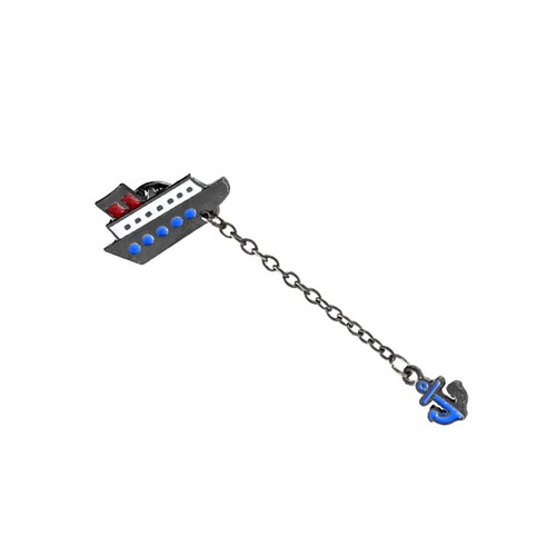 Blue cartoon brooch pin - cartoon,