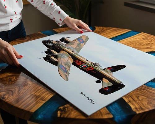 Lancaster bomber ww2 art - lancaster,
