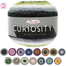 King Cole Curiosity Knitting Yarn Double Knit DK - 150g Cake - All Colours