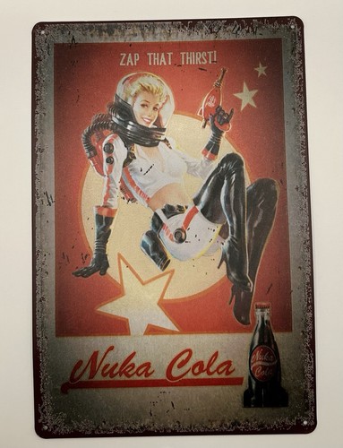 Fallout nuka cola metal sign - fallout,