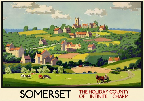 Vintage railway poster - vintage,