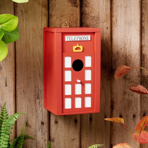 Telephone box bird house - box,
