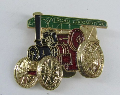 Road locomotive vtg enamel - road,