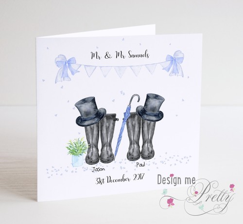 Personalised wellies wedding - personalised,