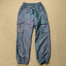 Fila Tracksuit Bottoms Womens XS Iridescent Metallic Shell Cargo Track Pants