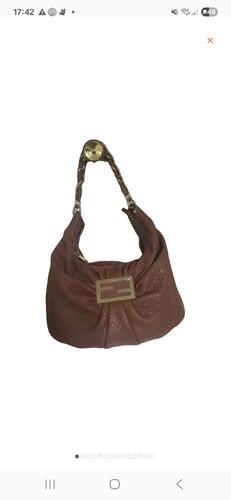 Fendi leather bag with gokd