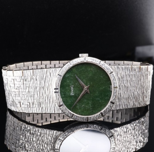 Vintage piaget green jade 18k - jade,