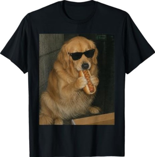 Golden retriever dog eating - golden,