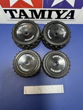 Tamiya Vintage Madcap Black Speed Disc Wheels Tyres Vvgc Rc Car Spares 