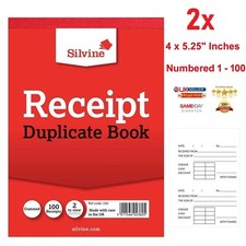 2x Silvine Duplicate Receipt
