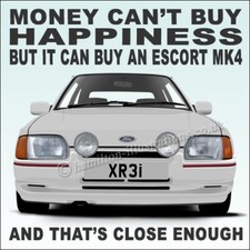 Ford Escort Mk4  XR3i Art Drinks Coaster Birthday Christmas Fathers Gift Idea