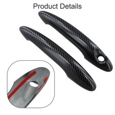 Upgrade For MINI Cooper S with 2x Black Carbon Fiber Door Handle Covers
