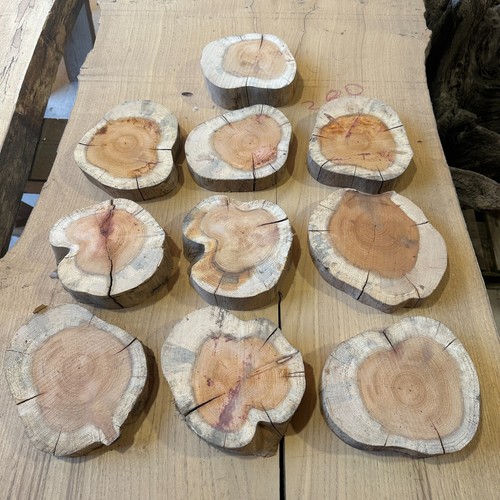 Small yew cookies wood turning - yew,