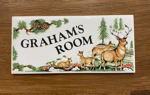 Vintage ceramic childs name - vintage,