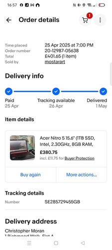 Asus nitro gaming laptop - 5, 8gb