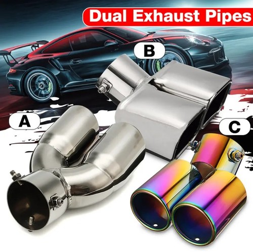 Car twin double exhaust - double,