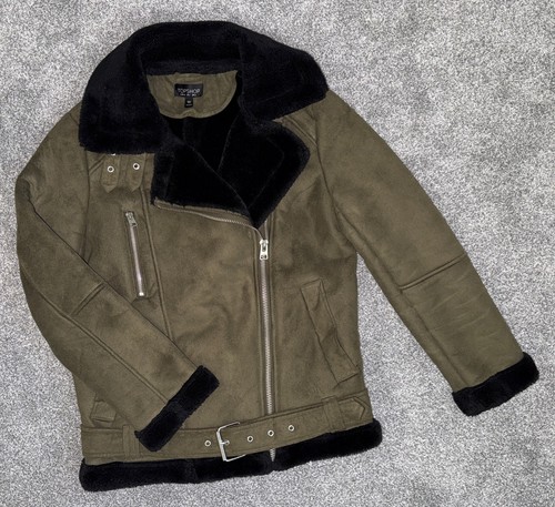 Topshop khaki suedette black - suedette,