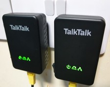 TalkTalk Huawei Powerline Adapters  PT200AV (PAIRED) plus 2 x Ethernet Cables!