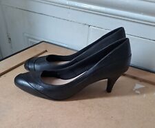 UK Size 6 Footglove Women's Ladies Leather Shoes EU 39 Black Work Party Summer