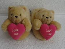 Cosy Teddy Bear Slippers Love Me Plush Hearts