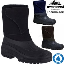 MENS LADIES SNOW BOOTS WINTER WATERPROOF MUCKER THERMAL WELLINGTONS FUR BOOTS