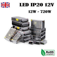 12V Volt LED Transformer 12W - 720W LED Power Supply IP20 LED Driver PSU UK
