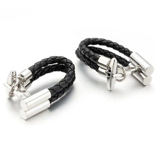 Black pair cufflinks wrap - pair,