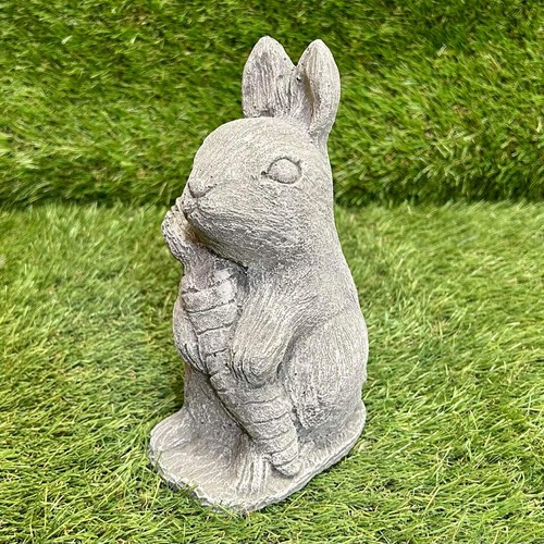 Concrete rabbit with carrot - with,