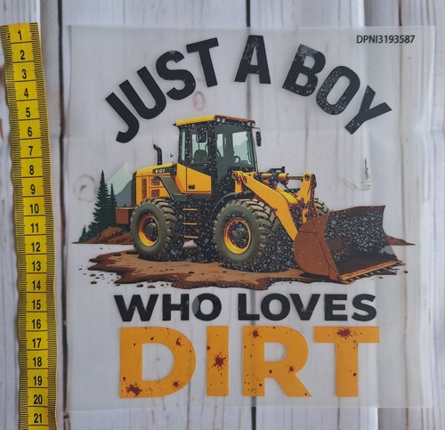 Tractor digger dirt iron on - tractor,