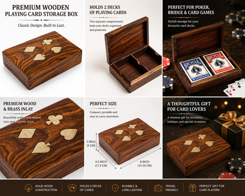 Wooden handmade playing card - wooden,