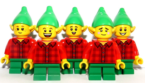 Lego elf minifigure santas - lego,