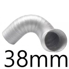 Flexible Air Duct Hose 38mm 12 Inch Classic Car Engine Intake Flexi Alloy Tube