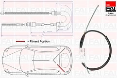 Brake cable fit citroen - cable,