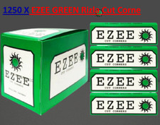 1250  X EZEE GREEN Rizla Cut Corners ROLLING Papers Tobacco Cig FILTER FAST SERV