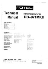 Service manual for Rotel RB-971 MK2