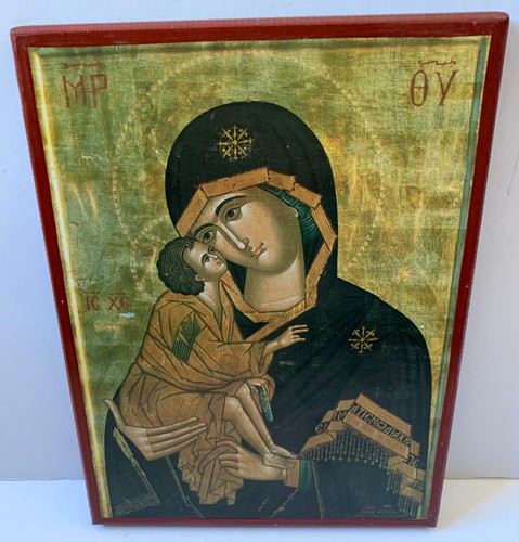 Vintage madonna child icon - vintage,