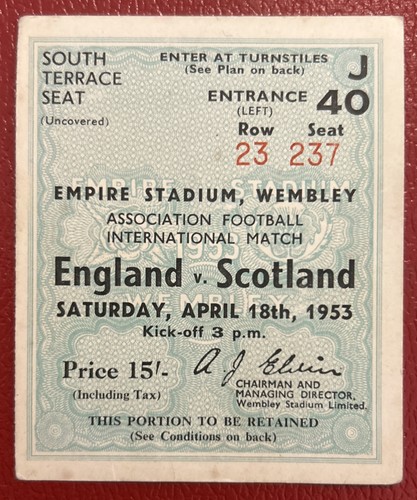 1953 england scotland match - england,