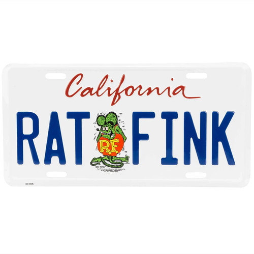 Rat fink embossed license - rat,