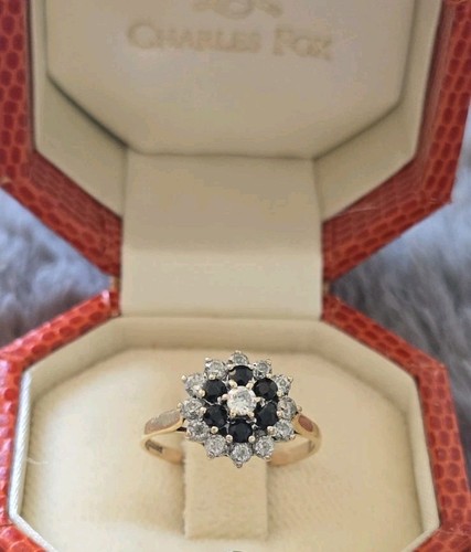 Sapphire and diamond ring - and,