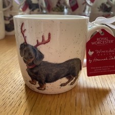 BNWT Royal Worcester Wrendale Designs Mug Dachshund Through the Snow
